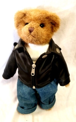Thunder Bears 13'' With Stand Biker Teddy - Leather Jacket Bearington Collection