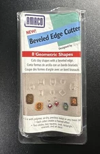 New Amaco Beveled Edge Cutters 8 Geometric Shapes PolyTools Clay Cutting Tools