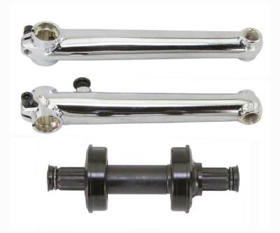 NEW! ORIGINAL CRANK SET CHROMOLY 175MM LONG USA/BB 8T IN CHROME.