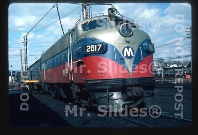 Original Dia Metro North FL9 2017 mit Personenzug Croton Harmon NY 1985