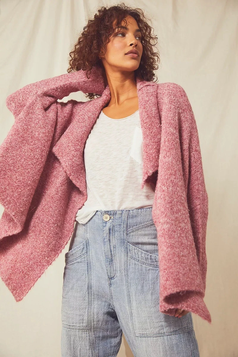 Free people pink clearance cardigan