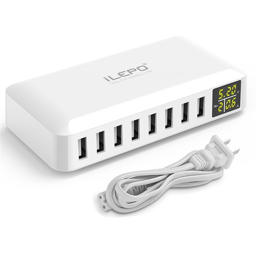 8 Port Multi USB HUB Wall Charger Fast Charging Dock Station LCD Display - Photo 8/15