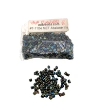 Metallic Abalone Iris Size 11 Triangle Glass Seed Beads 10g NEW