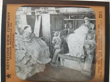 MAGIC LANTERN GLASS SLIDE (130)Corrugating rubber from the plantation