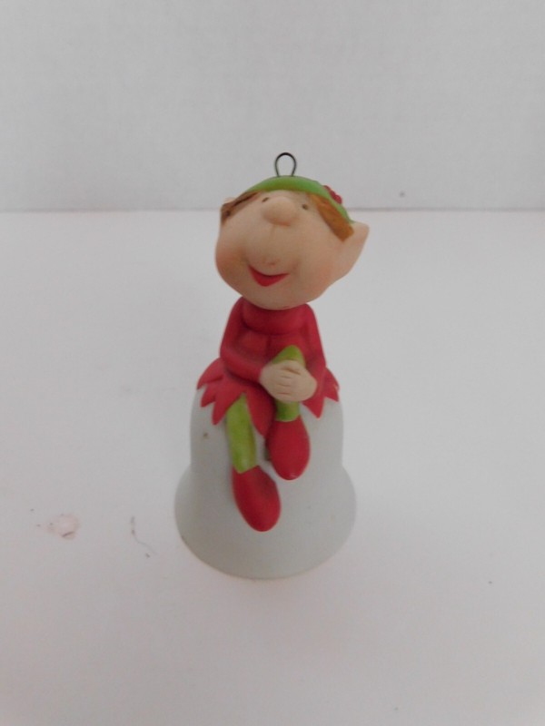 Vtg 1983 American Greetings Himself the Elf Porcelian Bell Christmas Ornament