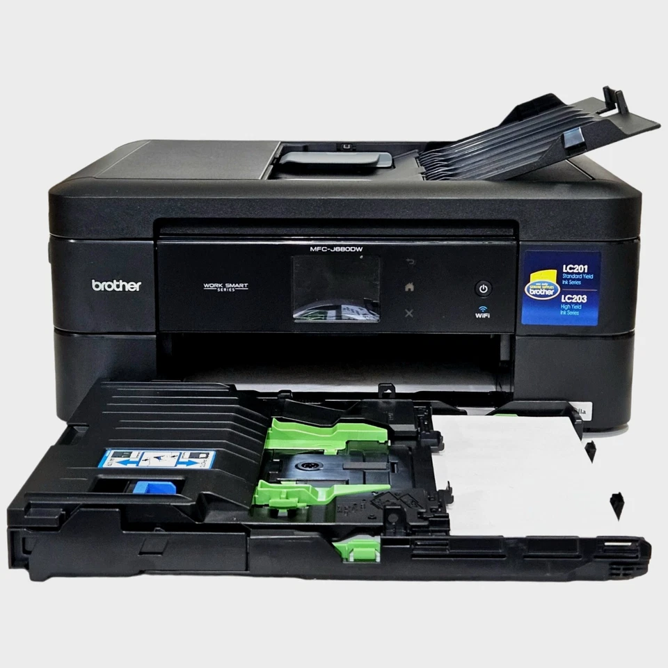 Brother MFC-J680DW Inkjet Printer Copy Fax Black LC201 50/60Hz 120V All In One - Image 4 of 4