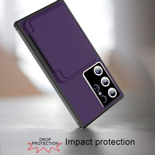 For Samsung Galaxy S24 Ultra S24 Shockproof Card Holder Hidden Mirror Case Cover - Picture 21 of 42