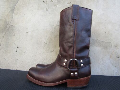 Vintage Buffalo Harness Brown Boots Damen Square Toe Western - EU 41 | US 10 - Bild 5 von 9