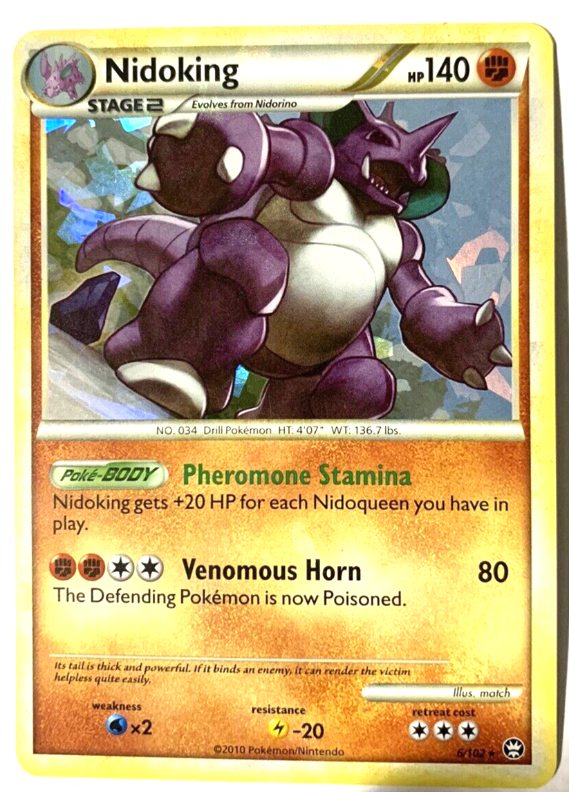 NIDOKING - 6/102 - Triumphant - ULTRA RARE - Cracked Ice