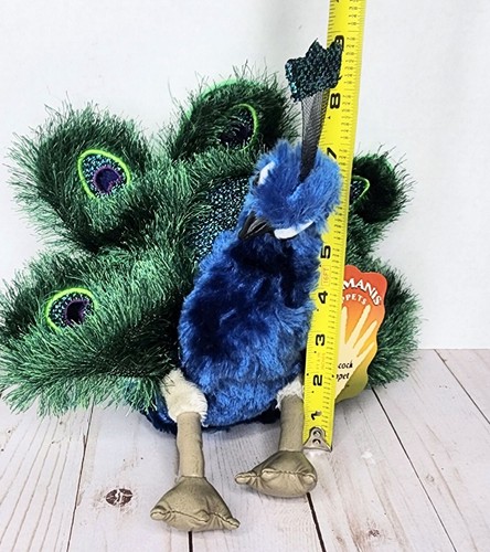 Folkmanis Peacock Hand Puppet Plush Stuffed Animal Bird Toy NWT - Picture 7 of 8