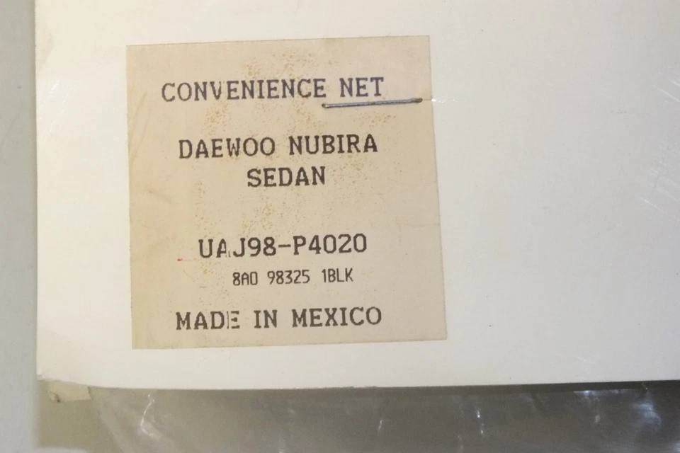 OEM NUEVO 99-02 DAEWOO NUBIRA SEDÁN CONVENIENCIA RED DE CARGA UAJ98-P4020 #347 Foto 2 de 4