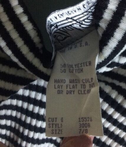 Vintage Maxi Dress Juniors ALL THAT JAZZ sleeveless ribbed striped slit preppy - Picture 9 of 9