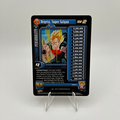 Vegeta Super Saiyan Rare 6 LV2 Preview Dragon Ball GT Z TCG DBZ Score CCG