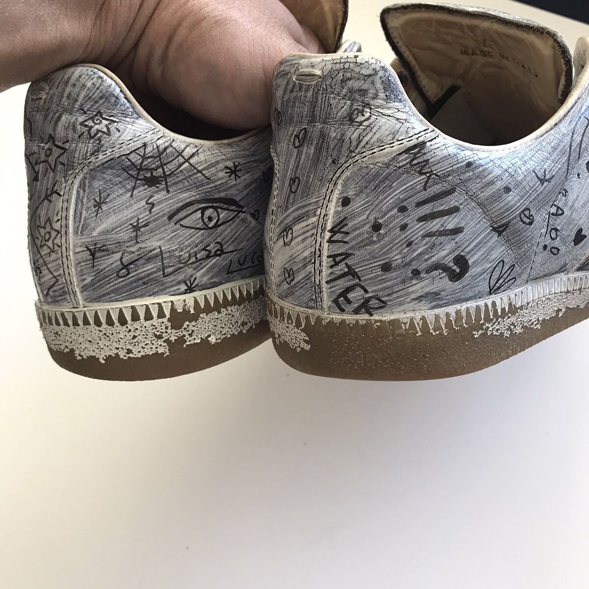 Maison Martin Margiela 22 Graffiti Painted Sneakers Shoes 41 Maison Martin Margiela 22 Graffiti Painted Sneakers Shoes 41