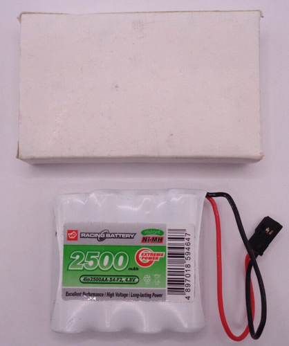 RACING BATTERY 4.8V 2500mah NIMH RECEIVER AA FLAT BATTERY PACK NEW UNUSED