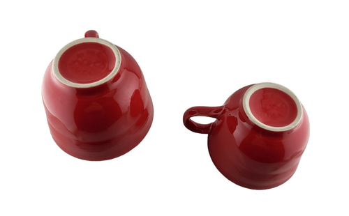 Fiestaware HLC Fiesta Ware Taza de té Rojo Escarlata Taza Anillo Mango (2) - Imagen 6 de 6