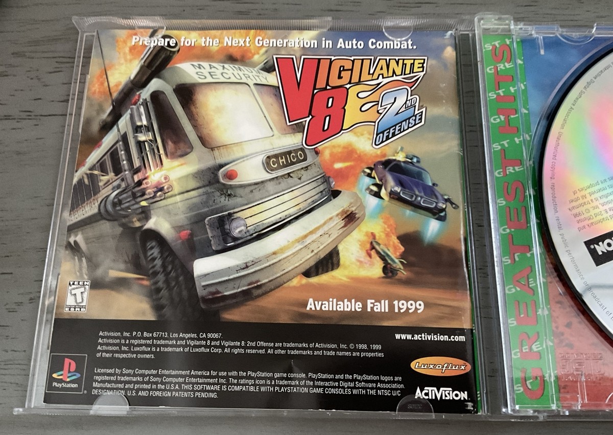 Vigilante 8 PlayStation 1 PS1 Greatest Hits Registration REG Card