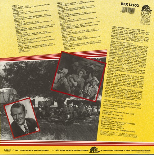 The Sons Of The Pioneers - Cool Water Edition 1 (LP) - Vinyl Country - Imagen 2 de 4