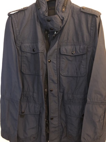 Coach 83393 Men's Nylon Wyatt Field Jacket Lightweight Utility Navy Blue Large - Picture 8 of 12