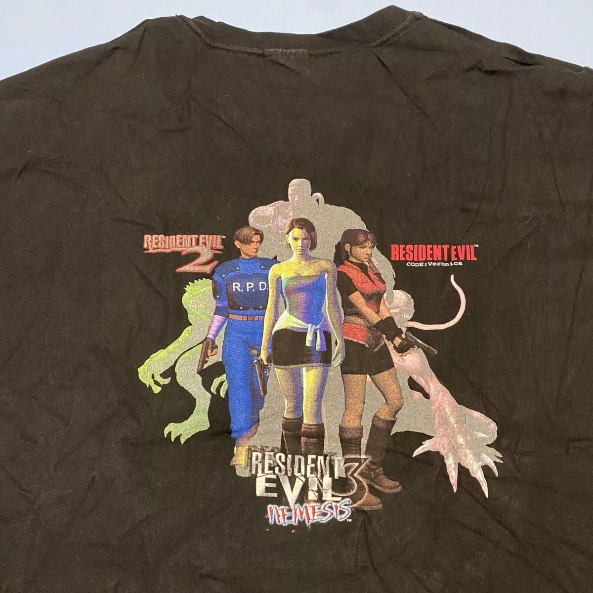 Vintage 1998 Resident Evil 2 Capcom Tee-Shirt Playstation 90s Game Promo Sz  XL