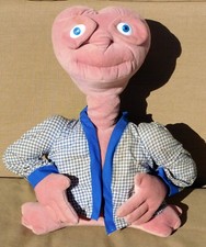 VTG 1980's E.T. Plush Universal Studios Exclusive 16" Plaid Jacket Theme Park