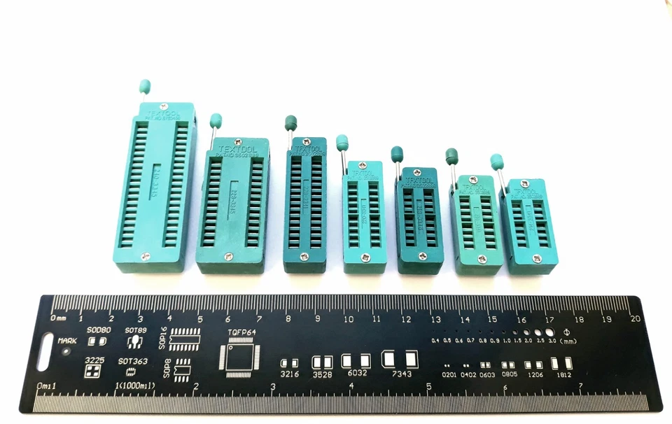 ZIF DIP IC Socket Great for Arduino 14, 16, 20, 24, 18, 28, 32,40 pins UK Seller