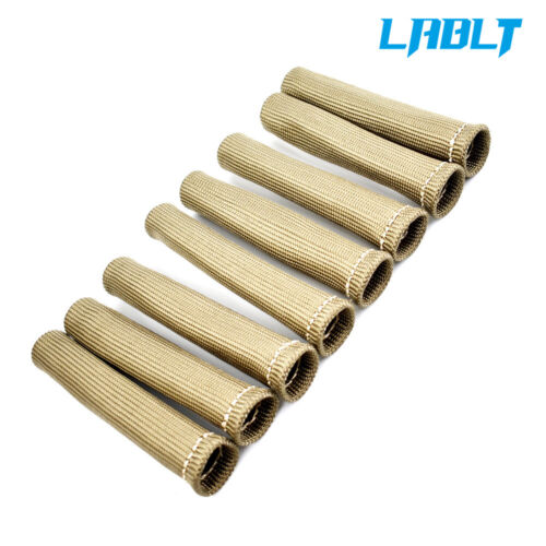 LABLT Spark Plug Wire Boots Heat Shield Protector 8PCS Brown For Chevrolet GMC - Picture 2 of 8