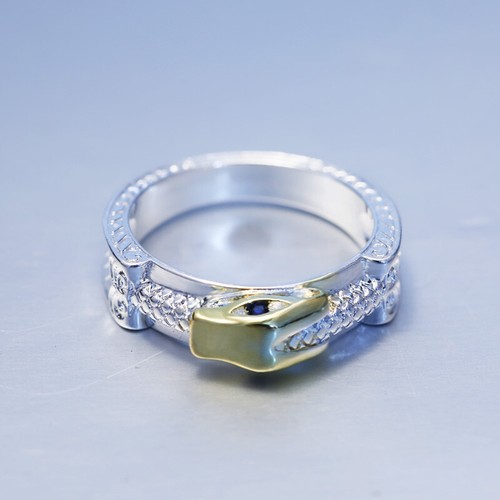 Moda Anillo Forma Serpiente Mujer/Hombre Plata 925 Relleno Circón Cúbico Anillo Talla 6-10 - Imagen 2 de 4