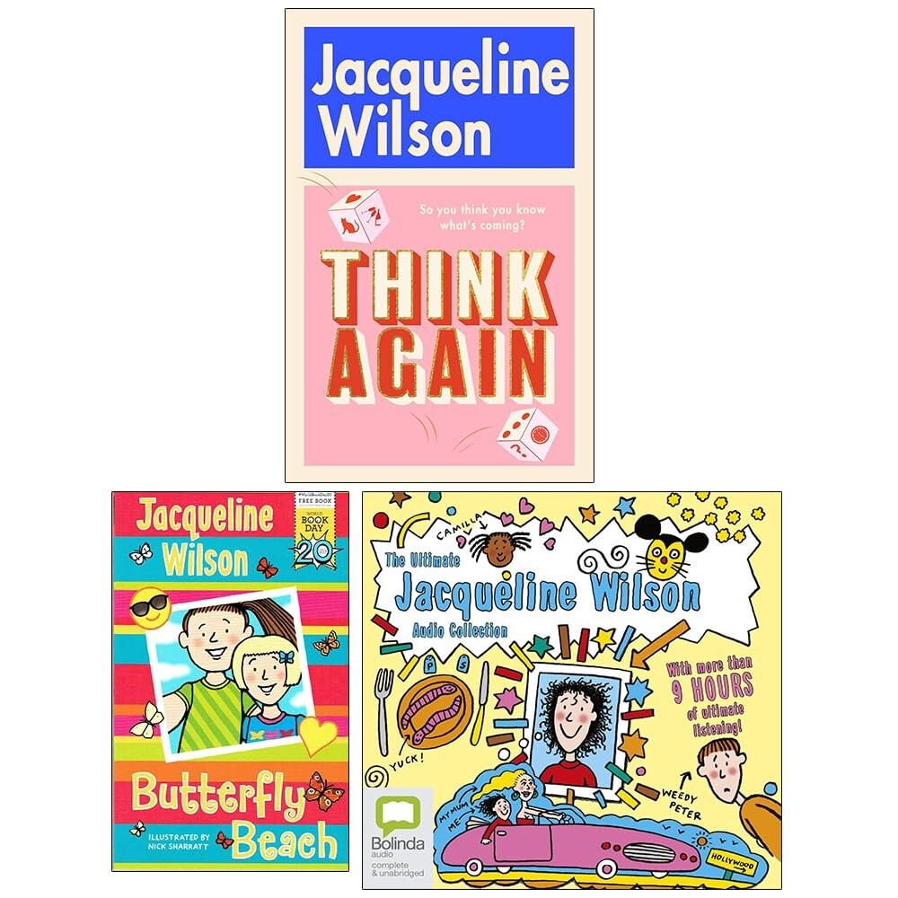 Jacqueline Wilson Collection 2 Books Set Think Again, Butterfly Beach ,Ultimate