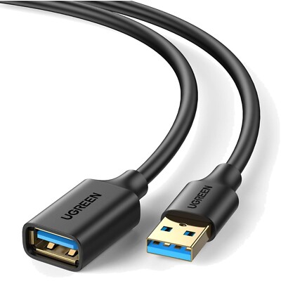 UGREEN 1m USB 3.0 Verlängerungskabel, 5Gbps für Drucker, PC und mehr