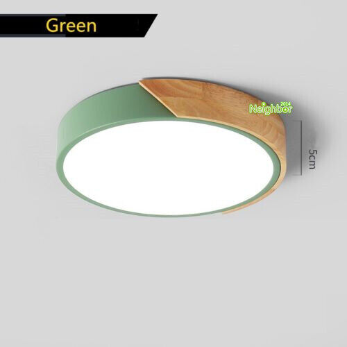 lámpara de techo LED ultrafina Iluminación del hogar del comedor de madera + metal para la cocina - Imagen 13 de 13