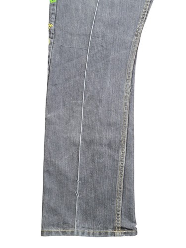 Vtg Y2K Red Ape Baggy Skater Grunge Jeans Mens 36x30 Embroidered Sacred Rare - Afbeelding 13 van 17