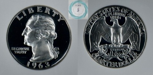 1963 Washington Quarter NGC PF 69 ULTRA CAMEO - Frosty White & Black Mirrors - Picture 4 of 12
