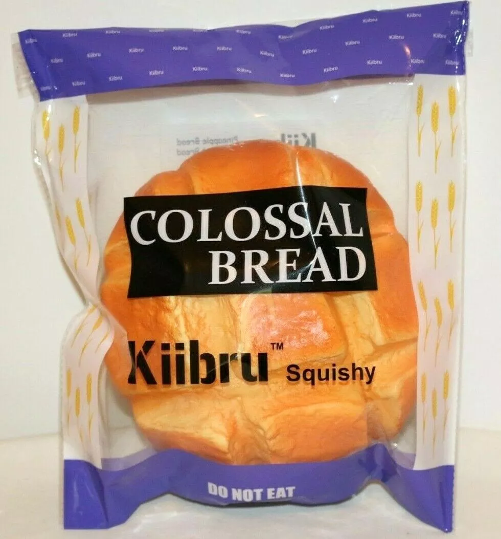 RARE JUMBO SCENTED KIIBRU COLOSSAL BREAD SLOW RISE SQUISHY STRESS SQUISHIES TOY