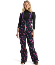 Roxy x Rowley PrimaLoft Insulated Snow Bib Pant True Black Floral Size M
