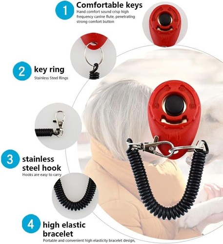Pet Training Clicker for Dog Training with wrist strap 15 colors 670 SOLD - Picture 3 of 19