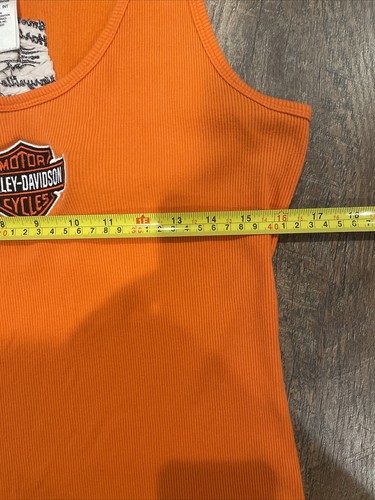 Camiseta sin mangas Harley Davidson Smokey Mountain Harley naranja mediana XL para mujer - Imagen 7 de 13