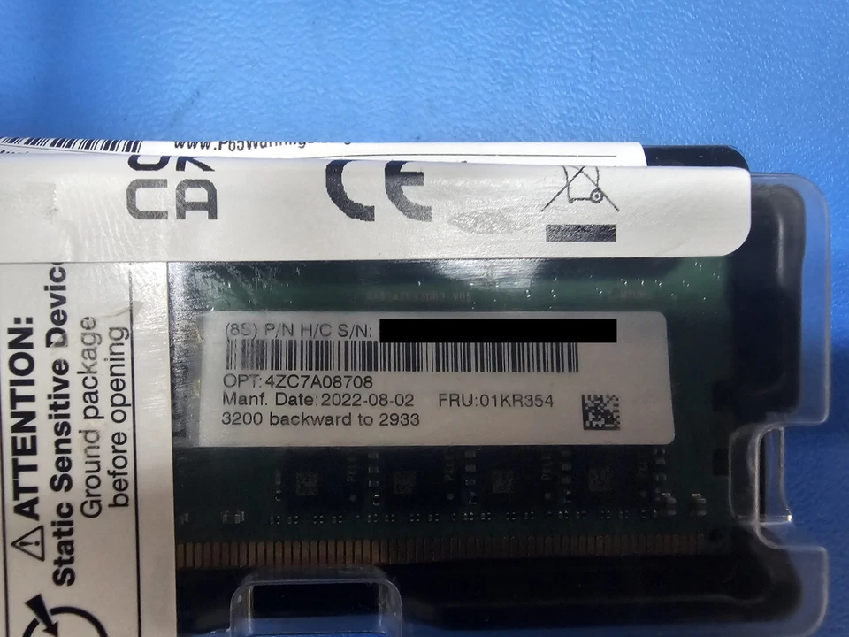 01KR354 LENOVO 16GB (1X16GB) 2RX8 PC4-2933Y SERVER MEMORY 4ZC7A08708 4Z7A62799 - Image 3 of 4
