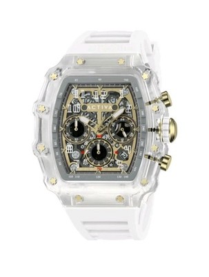 Activa Fury X Invicta Men's Watch w/ Skeleton Dial 44.3mm ACW2305-025 Gold/White