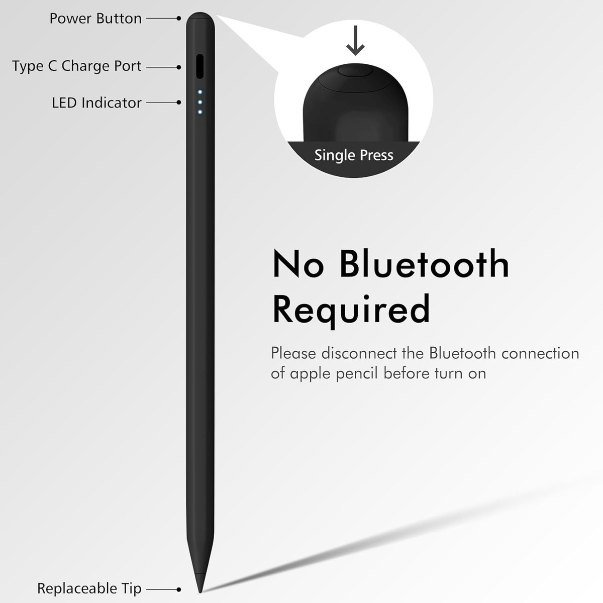 iPad Pencil 2nd Generation, Apple iPad Air/iPad Mini/iPad Pro Fast