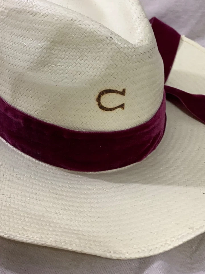 Charlie 1 Caballo Personalizado Vaquero Vaquera Sombrero 6 7/8 Terciopelo Banda Concho Herradura Foto 2 de 4