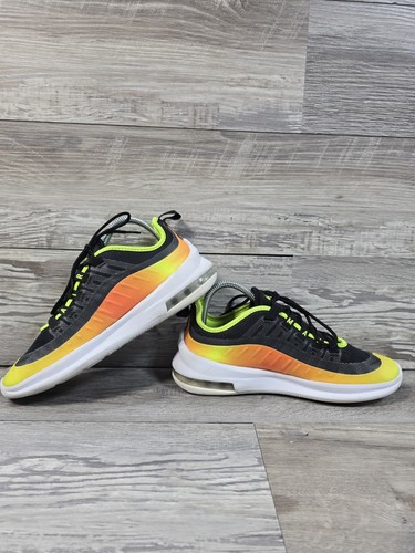 Nike Niños Air Max Axis RF Negro Amarillo Naranja Zapatos para Correr Talla 5Y/Mujeres 6.5 - Imagen 10 de 13