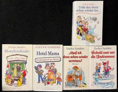 SAMMLUNG PAKET - 7 Hardcover - EVELYN SANDERS - Hotel Mama, Menschenskinder u.a.