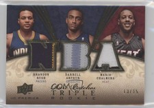 2008 UD Premier Rare Rookie 13/15 Brandon Rush Darrell Arthur Triple Patch 6e0