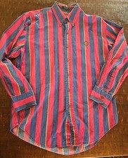 1990s Chaps Ralph Lauren Shirt M VTG 90s pink/blue button down top