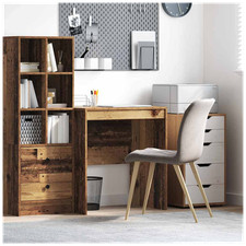 Writing desk compact engineered wood Old wood 70x50x76 cm space-saving studyUK
