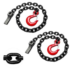Grade 80 Trailer Safety Chains - 35 Inch Tow Chains With 516 Clevis Slip Ho...
