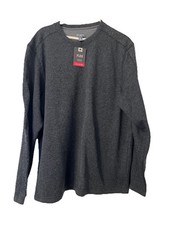 Van Heusen Flex Classic Fit Pullover Knit Sweater Men's L Long Sleeve Dark Gray