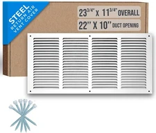 Fits 22x10 Duct Opening | Steel Return Air Grille by Handua | Vent Cover Grill