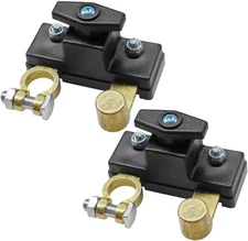 Car Battery Disconnect Isolator Switch, 12V/24V Heavy-Duty Power 2PCS, Black 